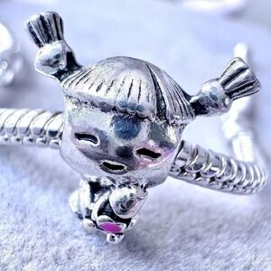 Cute Little Girl‎ with Pigtails Charm fits PANDORA